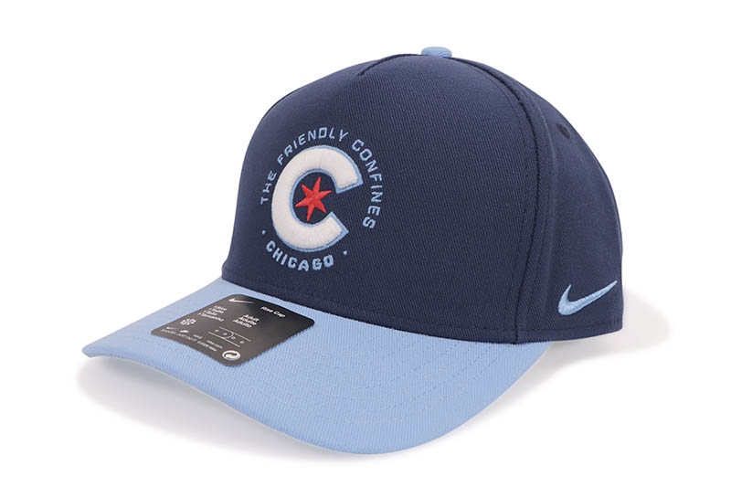 NIKE CHICAGO CUBS CITY CONNECT DRI-FIT 5 PANEL ADJUSTABLE CAP (NB46-047N-EJ-NLH:MIDNIGHT NAVY/VALOR BLUE)