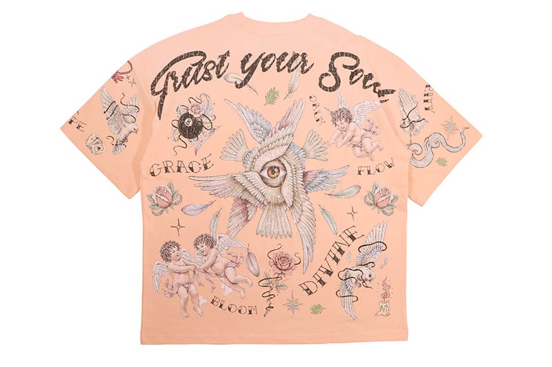 ROKU STUDIO FAITH BOXY TEE  (RK1482091:GUAVA)