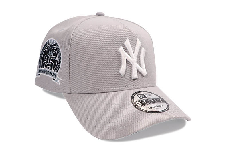 NEW ERA NEW YORK YANKEES 9FORTY AF ADJUSTABLE CAP (25TH ANNIVERSARY SIDE PATCH/GREY UNDER VISOR/GREY)