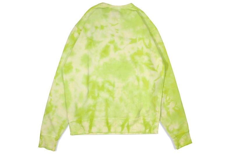 CHAMPION CRUSH DYE FLEECE CREW (S63295-AO1J:CRUSH DYE SWEET GREEN)