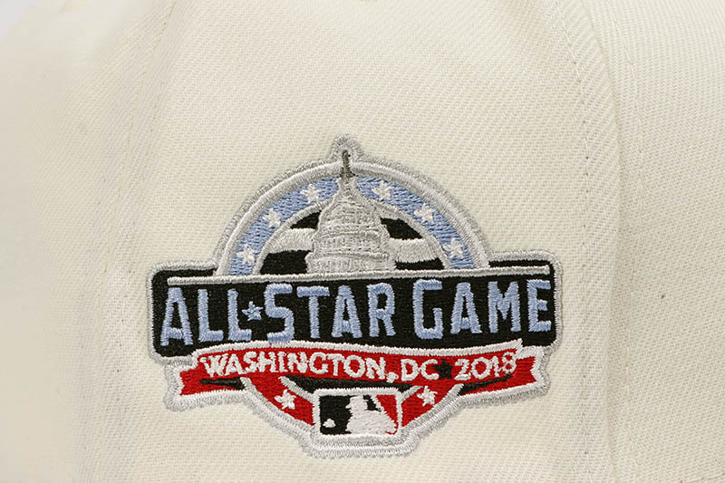 NEW ERA WASHINGTON NATIONALS 59FIFTY FITTED CAP (2018 ALL-STAR GAME CUSTOM SIDE PATCH/RED UNDER VISOR/CHROME WHITE BLACK)