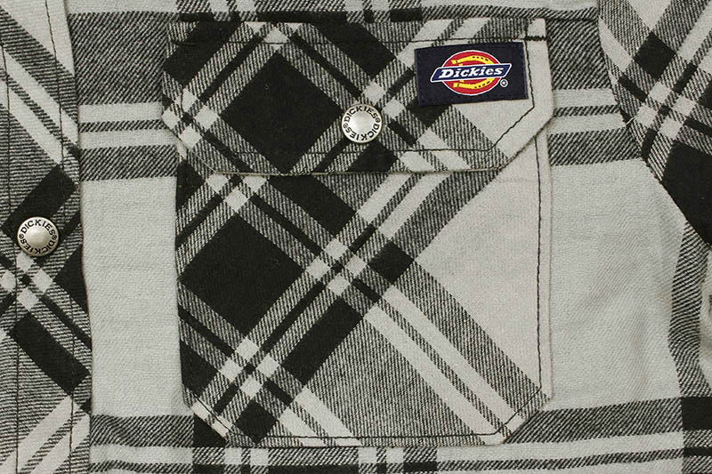 DICKIES RELAXED FIT ICON HOODED QUILTED SHIRT JACKET (TJ201/POK)