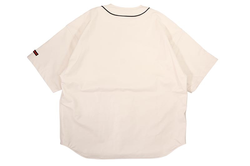 FUBU FAUX LEATHER BASEBALL SHIRTS (FAM-51100:WHITE)