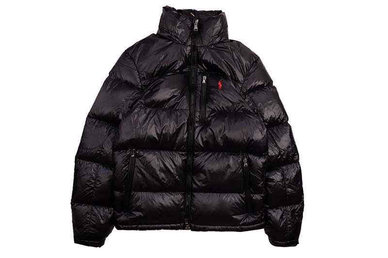 POLO RALPH LAUREN THE GORHAM GLOSSED DOWN JACKET (710968281001:POLO BLACK GLOSSY)