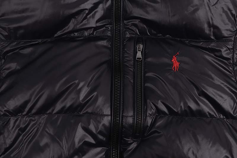 POLO RALPH LAUREN THE GORHAM GLOSSED DOWN JACKET (710968281001:POLO BLACK GLOSSY)
