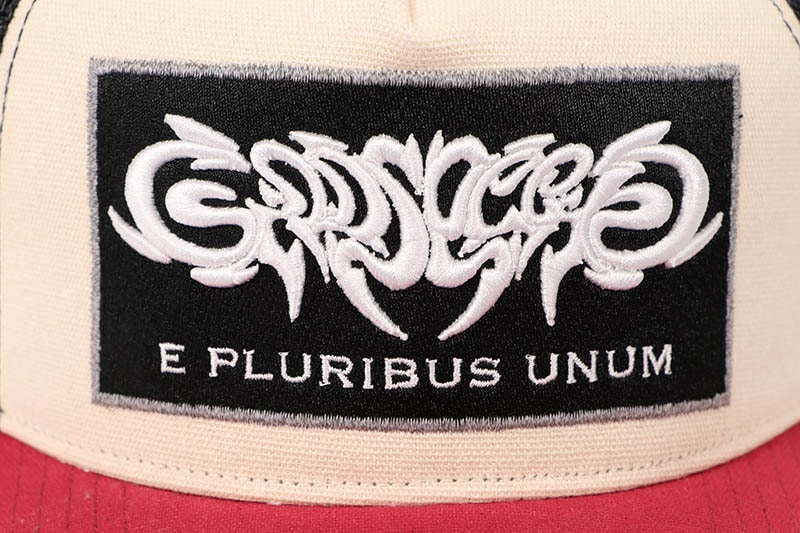 GODSPEED GS E PLURIBUS TRUCKER HAT (WHITE/RED) | Brand,G-L