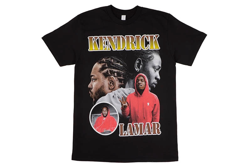 KENDRICK LAMAR HOODIE GRAPHIC T-SHIRT (BLACK)