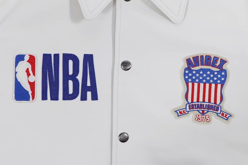 AVIREX NBA ALL TEAM LEATHER JACKET (030:WHITE) 783-5150014