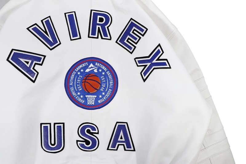 AVIREX NBA ALL TEAM LEATHER JACKET (030:WHITE) 783-5150014 | Brand