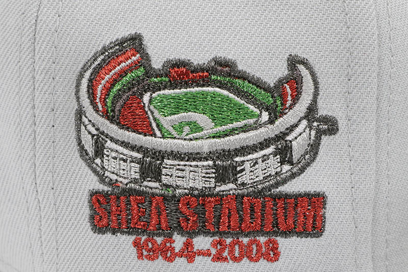 NEW ERA NEW YORK METS 59FIFTY FITTED CAP (SHEA STADIUM 1964-2008 SIDE PATCH/RED UNDER VISOR/GREY BLACK) 14693473