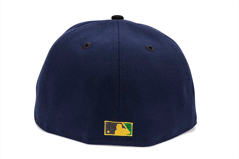 NEW ERA SEATTLE MARINERS 59FIFTY FITTED CAP (40TH ANNIVERSARY CUSTOM SIDE PATCH/GREEN UNDER VISOR/NAVY BLACK) 14380673