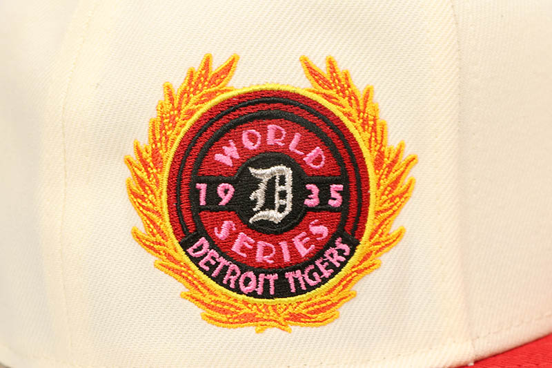 NEW ERA DETROIT TIGERS 59FIFTY FITTED CAP (1935 WORLD SERIES SIDE PATCH/GREY UNDER VISOR/CHROME SCARLET) 70945763