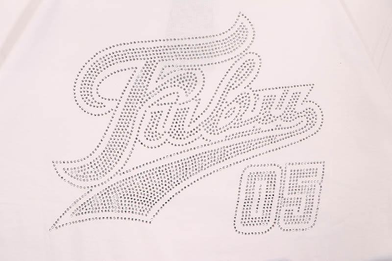 FUBU RHINESTONE T-SHIRTS (FAM-61724:WHITE)