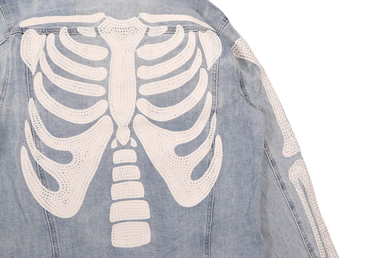 KINDRED BONE LINE DENIM JACKET (KD247J:BLUE)