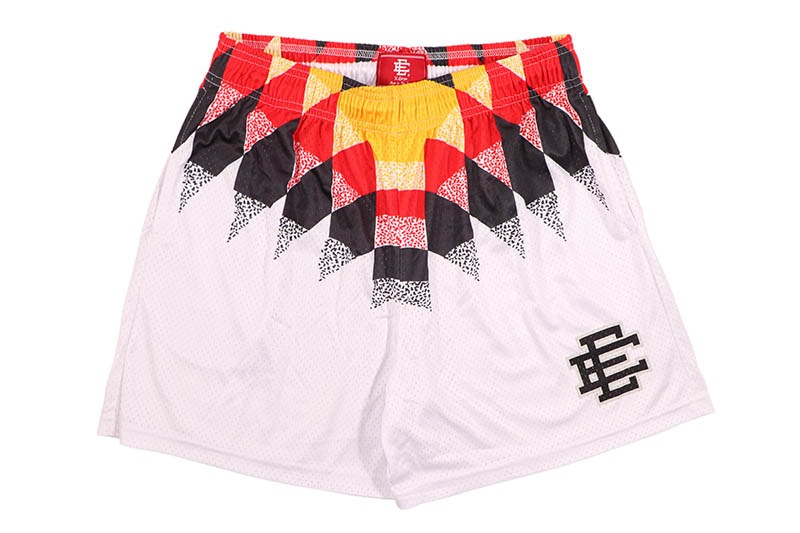 ERIC EMANUEL WORLD CUP RED AND BLACK PATTERN W BLACK EE SHORTS