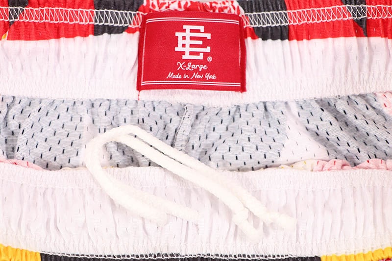 ERIC EMANUEL WORLD CUP RED AND BLACK PATTERN W BLACK EE SHORTS