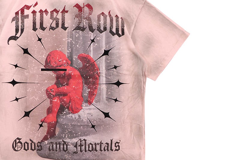 FIRST ROW GODS AND MORTALS LONE ANGEL TEE (FRT2293:LT PINK)