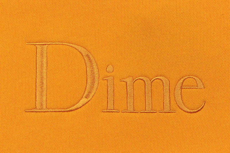 DIME CLASSIC LOGO EMBROIDERED HOODIE (ORANGE)