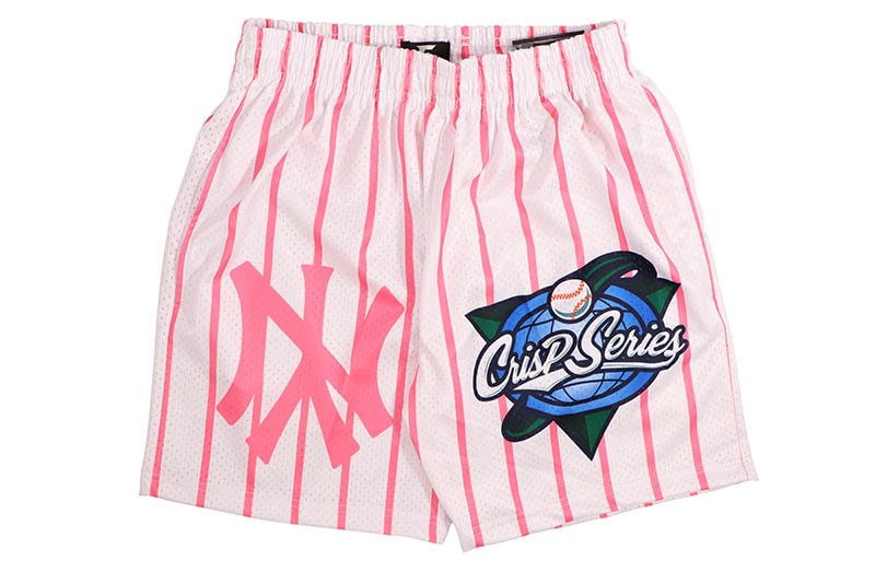CrisP NYC PINK PINSTRIPES SHORTS