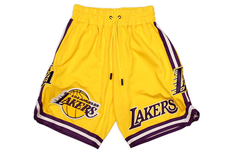 PRO STANDARD LOS ANGELES LAKERS TEAM SHORTS (BLL351639:YELLOW)