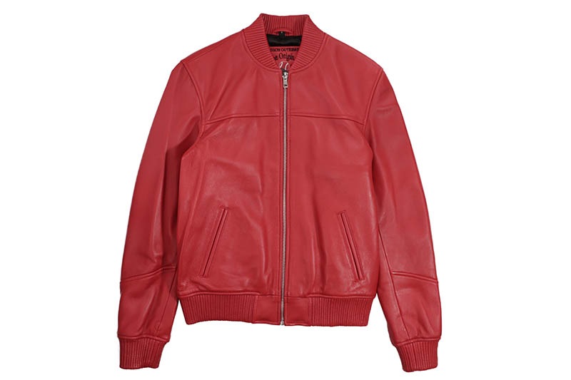 HUDSON OUTERWEAR GENUINE LEATHER JACKET (199:RED)