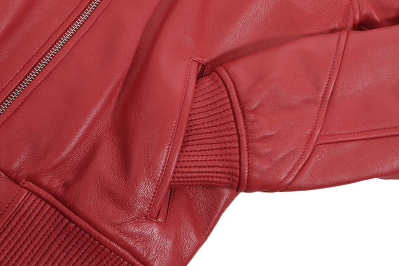 HUDSON OUTERWEAR GENUINE LEATHER JACKET (199:RED)