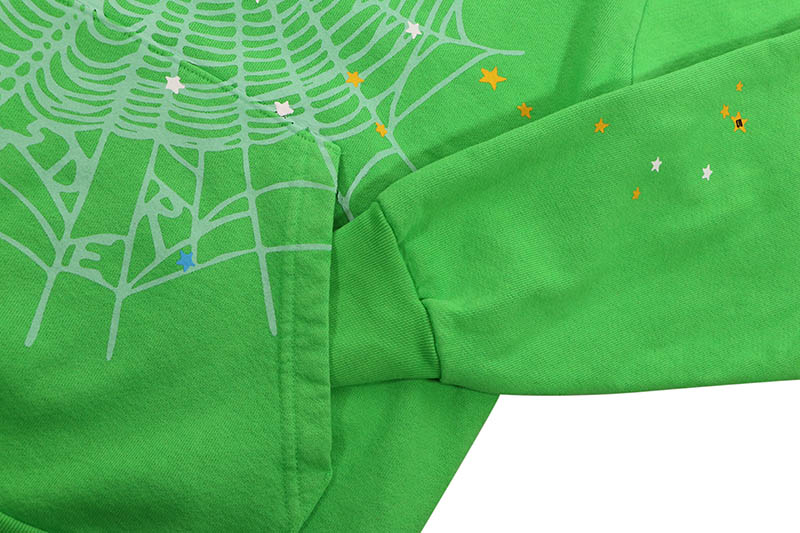 SP5DER PUNK V2 RHINESTONE HOODIE (BRIGHT GREEN) | Brand,S-Z,SP5DER