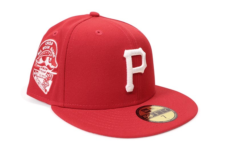 NEW ERA PITTSBURGH PIRATES 59FIFTY FITTED CAP (1959 ALL STAR GAME SIDE PATCH/GREY UNDER VISOR/SCARLET) 70945475