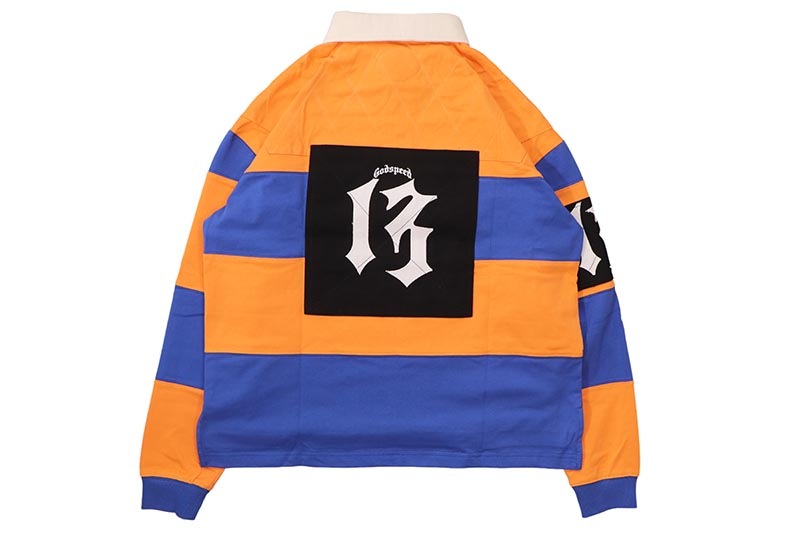 GODSPEED CLASSIC FIELD RUGBY SHIRT (ORANGE/BLUE)