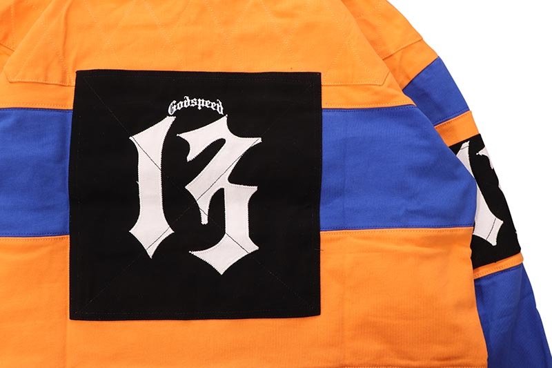GODSPEED CLASSIC FIELD RUGBY SHIRT (ORANGE/BLUE)
