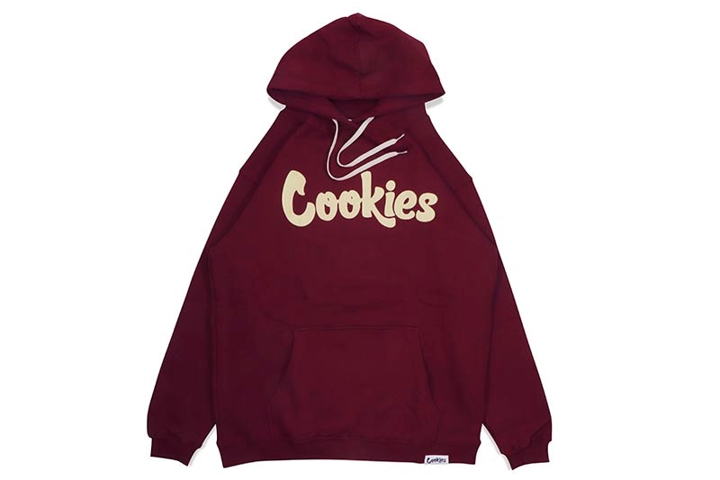 COOKIES ORIGINAL LOGO HOODIE (BURGUNDY/CREAM) 1564H6664 CM232HFP04