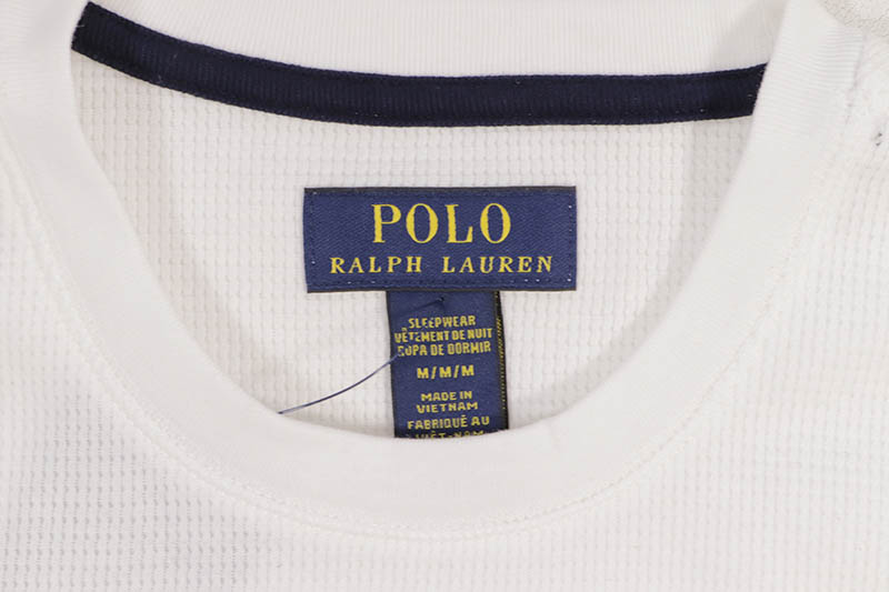 POLO RALPH LAUREN WAFFLE-KNIT THERMAL SHIRT (PWLC2F-WHD:WHITE
