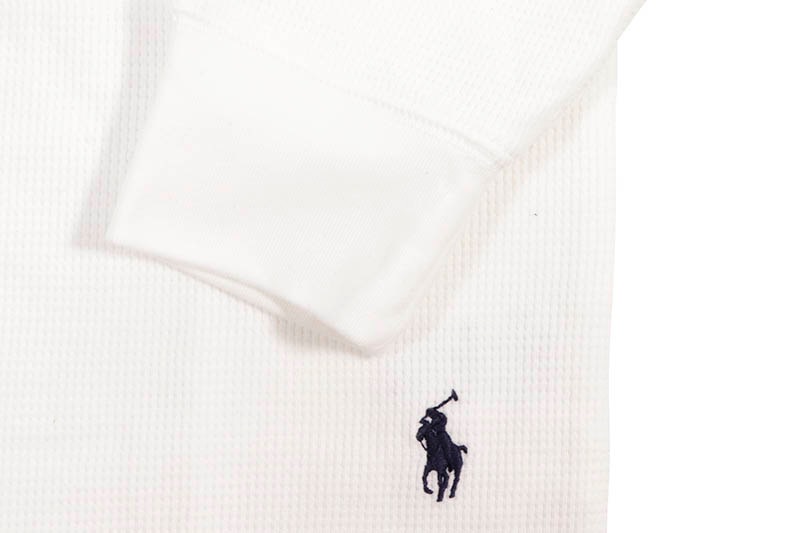 POLO RALPH LAUREN WAFFLE-KNIT THERMAL SHIRT (PWLC2F-WHD:WHITE