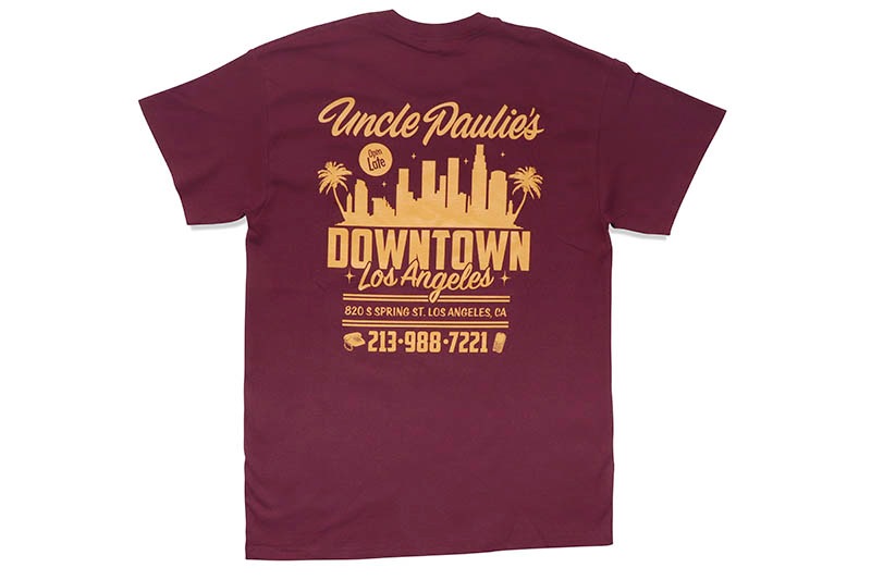 UNCLE PAULIE'S DOWN TOWN TEE (MAROON)