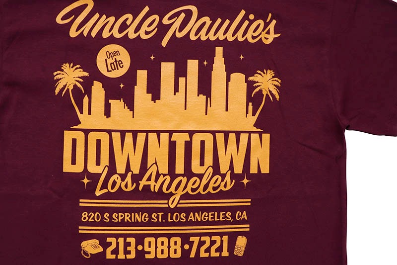 UNCLE PAULIE'S DOWN TOWN TEE (MAROON)