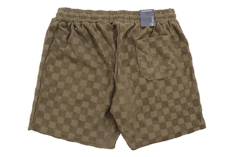 REASON CLOTHING CHECKERBOARD TOWEL SHORTS (RSP-041:BROWN)