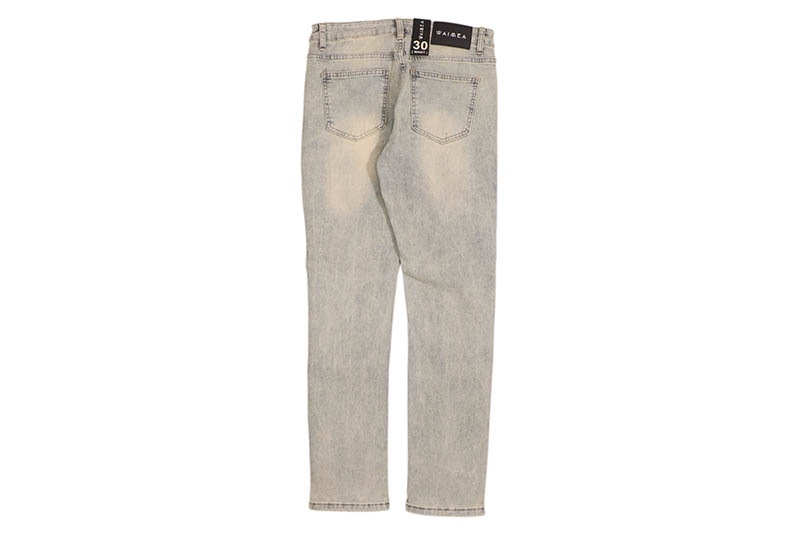 WAIMEA SKINNY JEANS WITH MINIMAL RIPS (M8344D:BLEACH WASH)