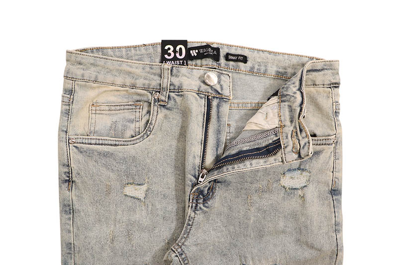 WAIMEA SKINNY JEANS WITH MINIMAL RIPS (M8344D:BLEACH WASH)