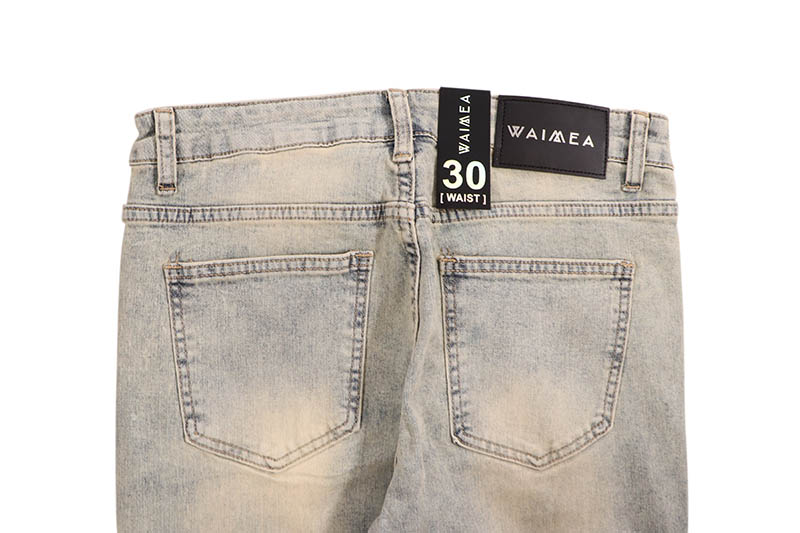 WAIMEA SKINNY JEANS WITH MINIMAL RIPS (M8344D:BLEACH WASH)