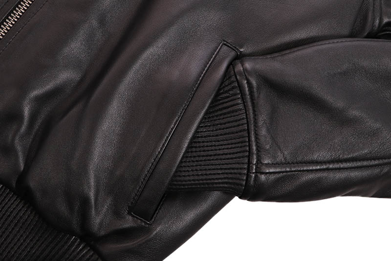 HUDSON OUTERWEAR LEATHER JACKET (398-RAGLAN:BLACK)