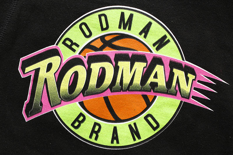 RODMAN BRAND RETRO LOGO SHORTS (BLACK)