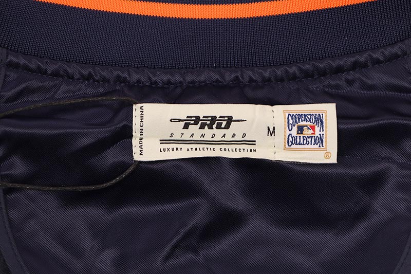 PRO STANDARD DETROIT TIGERS BEST OF RIB SATIN JACKET (LDT6315202-MOM:MIDNIGHT NAVY/ORANGE/MIDNIGHT NAVY)