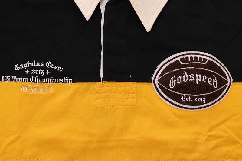 GODSPEED CLASSIC FIELD RUGBY SHIRT (BLACK/YELLOW)