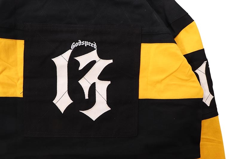 GODSPEED CLASSIC FIELD RUGBY SHIRT (BLACK/YELLOW)