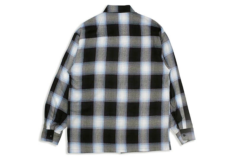 CALTOP PLAID FLANNEL LONG SLEEVE SHIRT (#2000:NAVY/SKY BLUE)
