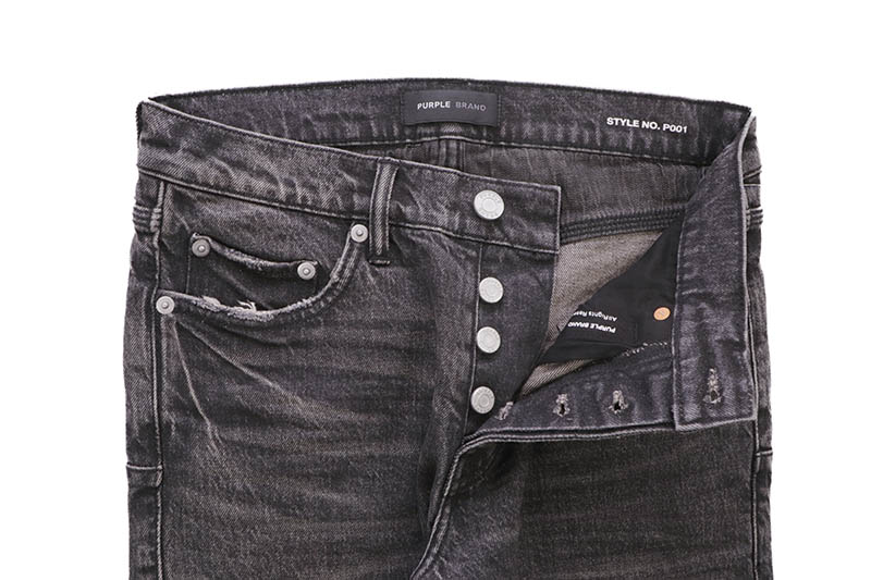 PURPLE BRAND LOW RISE SKINNY JEAN (P001-SNWB225:TINTED BLACK)