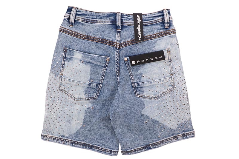 HOMME de DOULEUR STUDDED BURST SHORTS (568:MED BLUE)