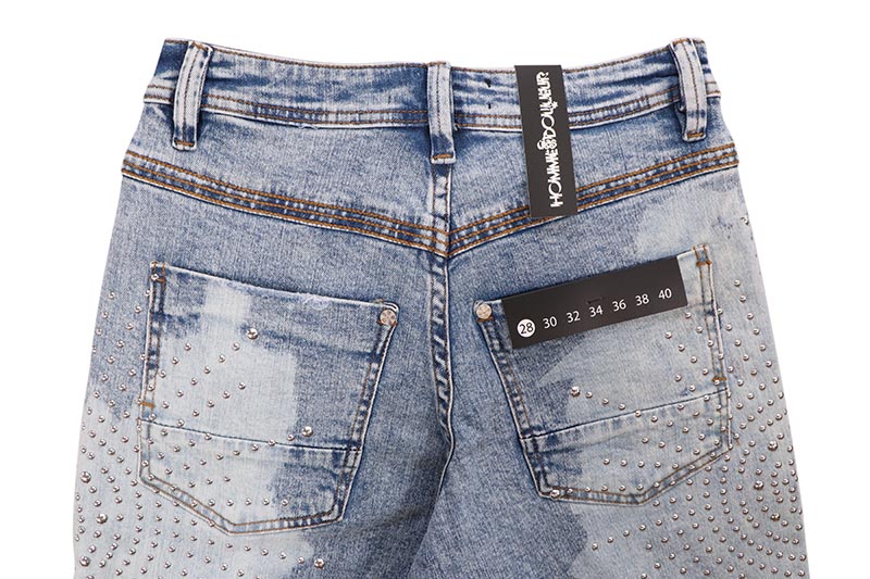 HOMME de DOULEUR STUDDED BURST SHORTS (568:MED BLUE)