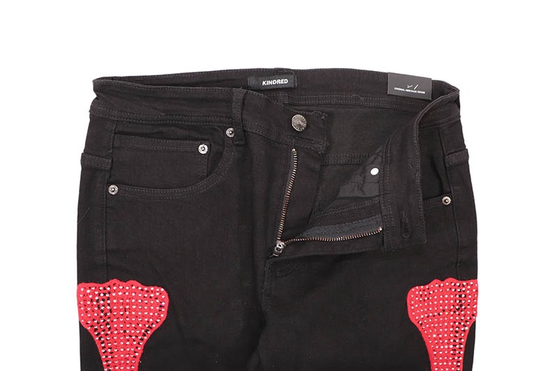 KINDRED STACKED BONE LINE DENIM PANTS (KD2215:JET BLACK) | Brand 
