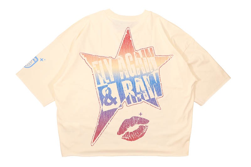 ROKU STUDIO FLY AGAIN BOXY TEE (RK1482074:EGGSHELL)